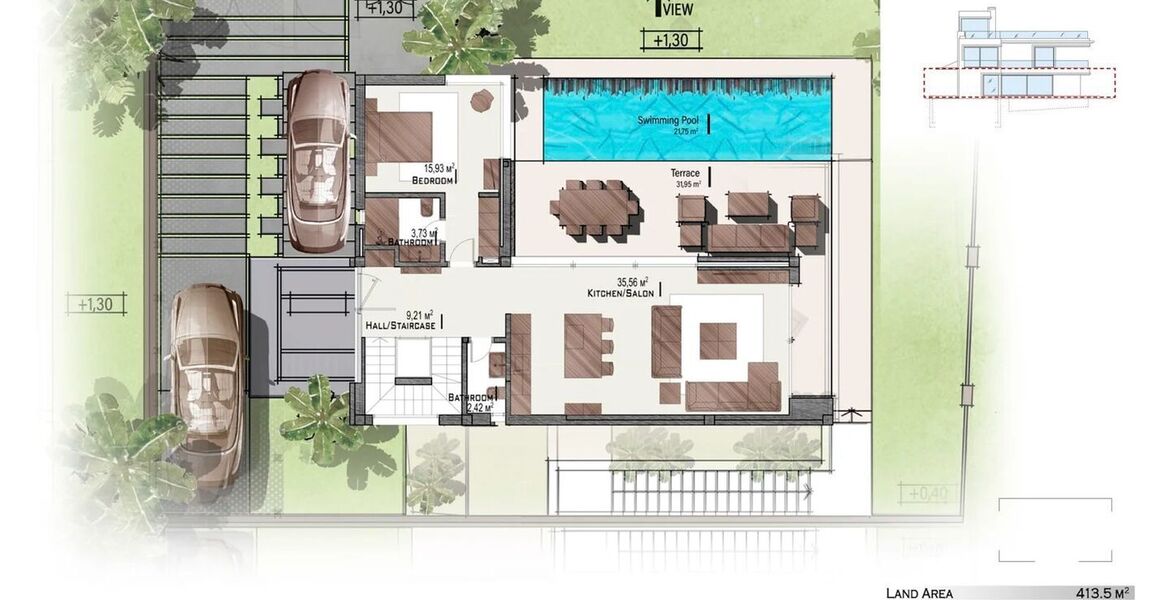 Villa moderne de 4 chambres à Río Verde avec piscine privée